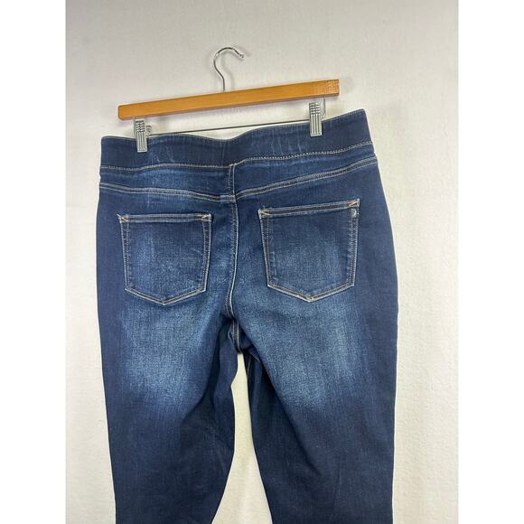Womans Skinny Denim jeans Comfortable With Elastic Waistband - Size L 14 Long ￼ - Picture 9 of 10